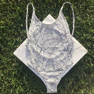 TEE INK AUSTRALIA PALM LEAF STENCIL ONE-PIECE SWIM